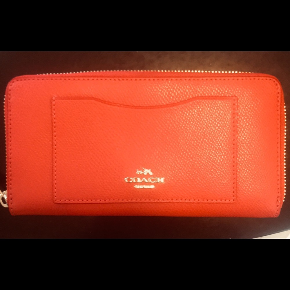 COACH RED LARGE WALLET